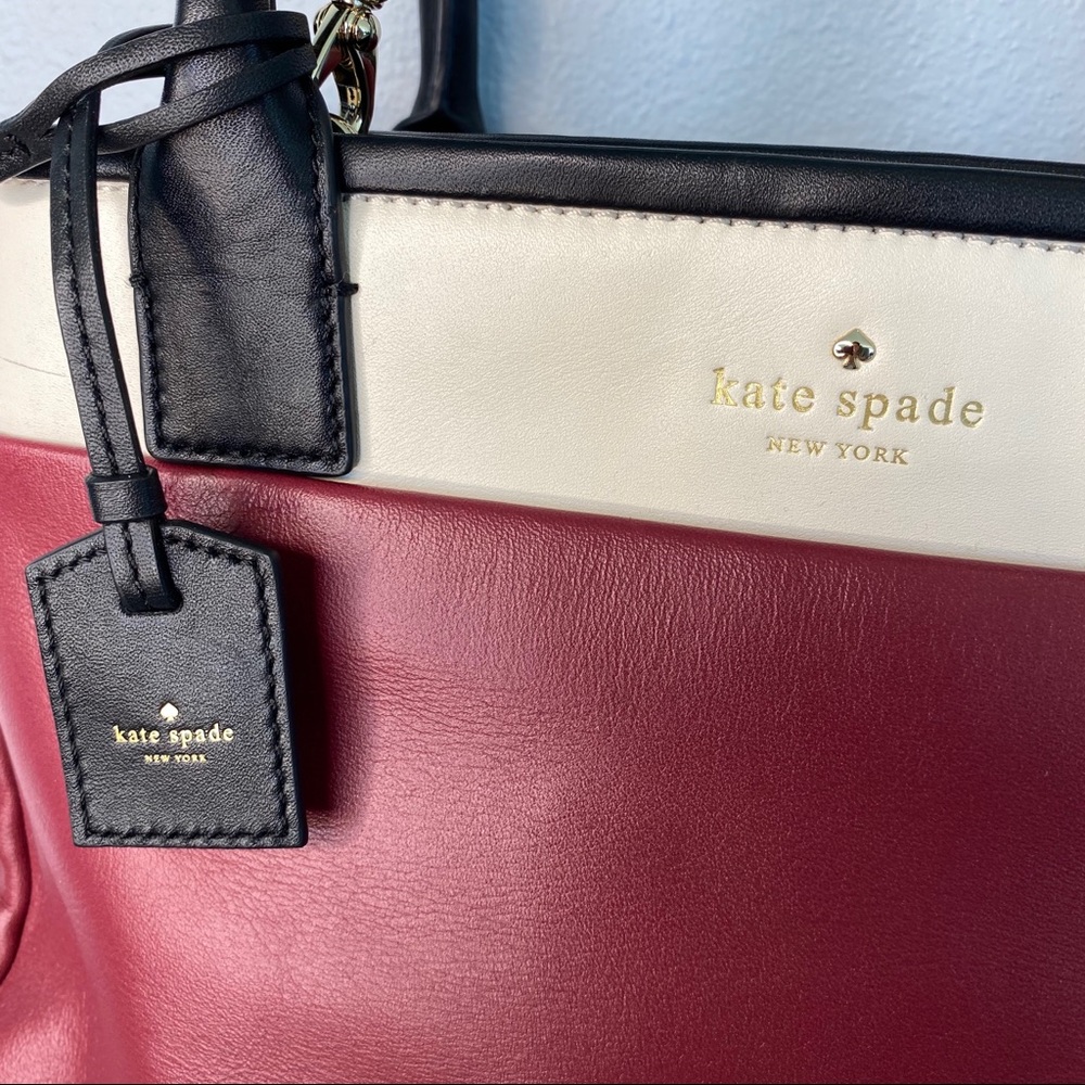 Kate Spade Cedar Street Satchel & Wallet MaroonBlk - Picture 8 of 16
